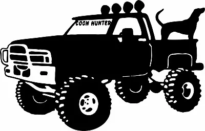 Coon Dog Hunter Hunting Raccoon Treeing Window Car Truck Vinyl Decal Sticker • $13.91