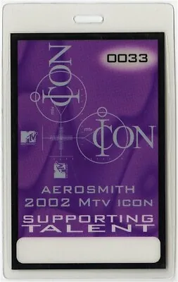 Aerosmith 2002 MTV Icon Awards Concert Artist Talent Laminated Backstage Pass • $25.81