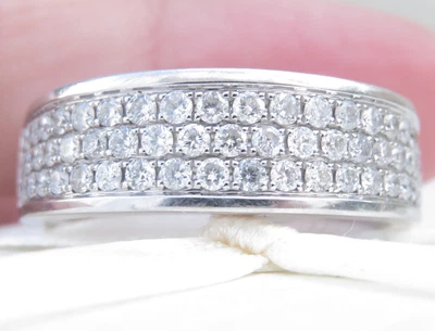 $0.99 • Buy Valuation$3200 Genuine 0.87ct Diamond Men’s Ring 10K White Gold Michael Hill
