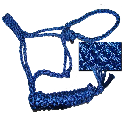 Mule Tape Halter W/ 10 Foot Lead Cob/Pony Blue #26163 • $20