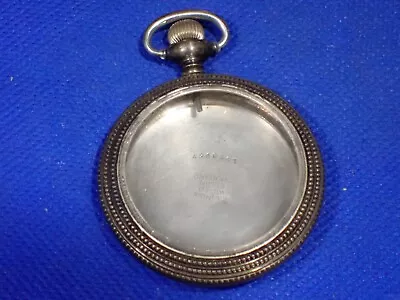 Vintage Illinois W.C.Co Elgin Pocket Watch Case Sterling With Beaded Edges 48 Mm • $110