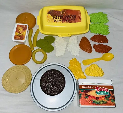 $34.95 • Buy Vintage Fisher Price McDonald's & Taco Fixins Play Food Lot