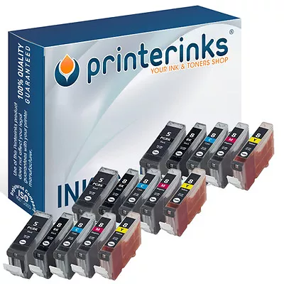 PGI-5BK And  CLI-8BK/Y Compatible Ink For Canon Pixma MP610 MP800 - 15 Pack • £13.42