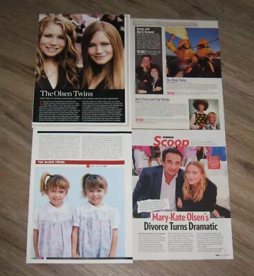 Mary-Kate & Ashley Olsen Twins Original FULL PAGED Magazine Clippings Pgs PHOTO • $25