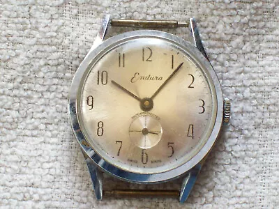 Vintage Men's Endura Swiss Made Watch Runs Good • $10.95