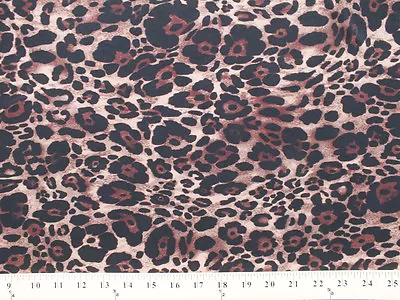 I.T.Y.® Original Design Matte' Jersey Animal Skin Brown Blk Fabric Print D453.03 • $8.99