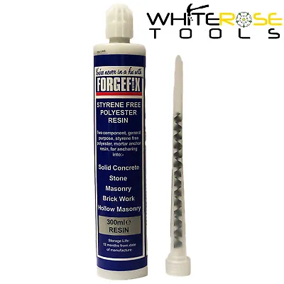 £13.99 • Buy Forgefix Polyester Resin Rapid Curing Chemical Anchor Two Part Bolts Studs 300ml