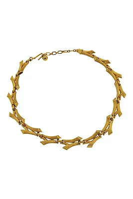 VINTAGE TRIFARI Gold Plated 1960s Flexible Collar Necklace (15 ) • £193.59