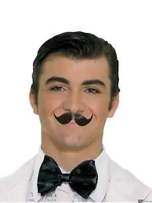 $8.66 • Buy Forum Winged Englishman Real Human Hair Dandy Dapper Costume Moustache, Black