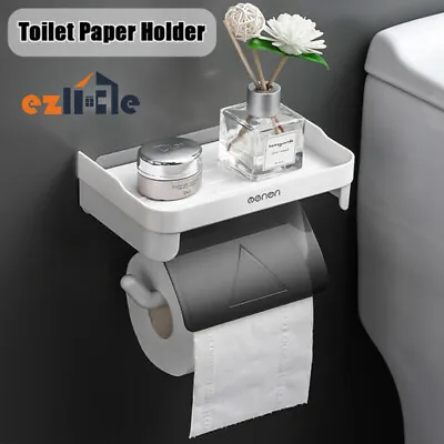 $16.85 • Buy Toilet Paper Holder With Phone Shelf Dispenser Bathroom Accessories Tissue Roll