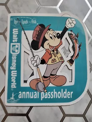 Disney World  Annual Passholder Magnet Mickey Mouse Fisherman • $6