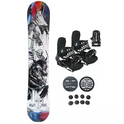 153 Nightmare Baphomet Rocker Blem Snowboard And Bindings L-XL Package Rnin244 • $249.95