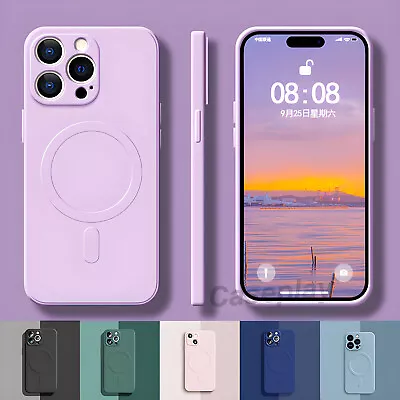 $4.99 • Buy For IPhone 14 Pro Max 13 12 11 Silicone Shockproof Magsafe Magnetic Case Cover