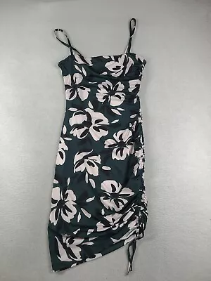 Kookai Dress Bodycon Black Floral White Size 1 Polyester Stretch Sleeveless • $16