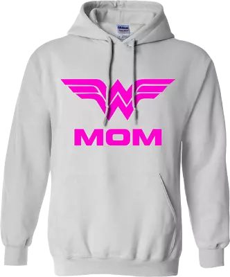 Happy Mother's Day Hoodie Wonder Women Love Child Gift Son Daughter Mom Blessed • £16.99