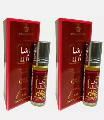 2 Rasha 6ml Al Rehab Genuine Perfume Roll On Fragrance Oil Alcohol Free Halal • £6.99