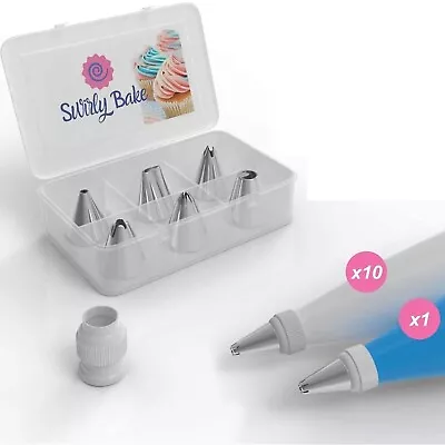 £4.74 • Buy 20pcs Cake Decorating Decoration Kit Tools Set Silicone Icing Pastry Piping Bags
