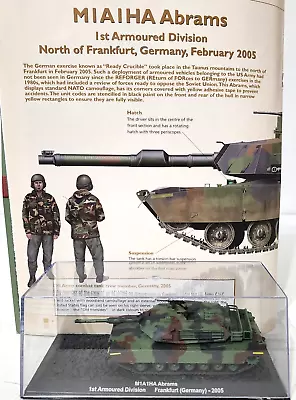 Combat Tanks 1:72 #102 M1A1HA Abrams 1st ArmouredDivision Frankfurt Germany 2005 • $40