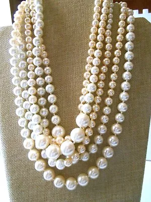 J Crew 5 Strand Faux Pearl Necklace P210 • $19.99