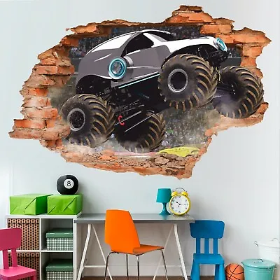 Monster Truck Wall Decal Big Truck Wall Sticker Wall Decor Sport Truck Race • $24.95