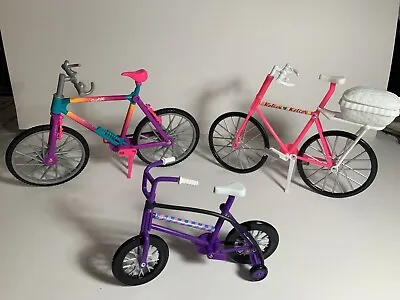 Barbie  Kelsey Bicycle 3 Bikes For One Price Mattel Vintage • $27