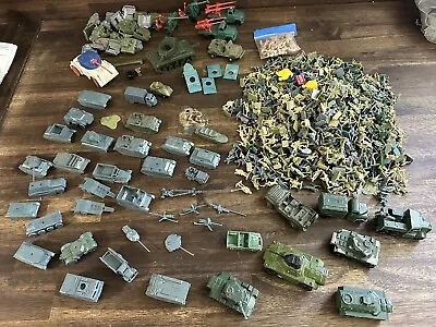 Mixed Lot 72nd Scale Toy Soldiers And Vehicles Plastic & Metal • $24.99