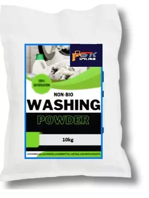 Washing Powder 10KG Non Bio Detergent Sack Fresh 500+ Washes Brighter Whites • £17.49