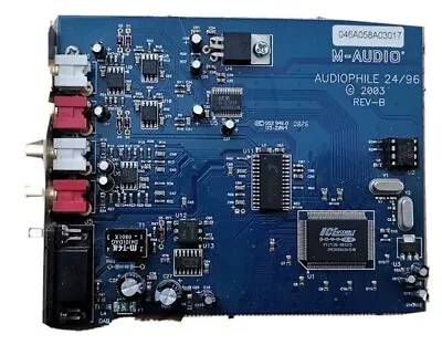 £20 • Buy M-Audio Audiophile 2496 Rev-B MIDI PCI Pro Audio/Sound Card Boxed/Manual/Cables