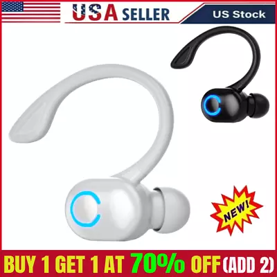 New Bluetooth 5.1 Headset Wireless Earbuds Earphones Stereo Headphones Ear Hook • $7.99