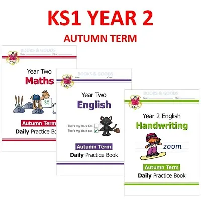 KS1 Sats Year 2 Maths English Handwriting Autumn Daily Practice Books Ages 6-7 • £18.99