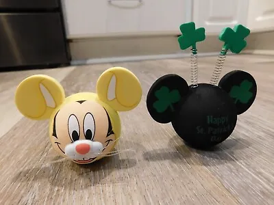 NEW LOT OF 2 Walt Disney World Mickey Mouse Antenna Toppers Easter St Patrick's  • $4.97