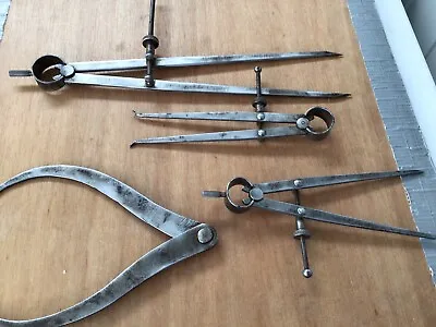 £5.99 • Buy 3 X Vintage Moore & Wright Calipers / Dividers And 1 Unnamed
