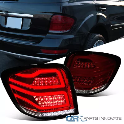 Red/Smoke Fits 2006-2011 Mercedes Benz W164 ML-Class Full LED Tail Lights Lamps • $206.06