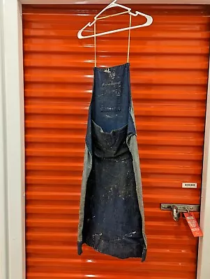 Vintage Denim Apron Workwear Selvedge USA Workshop Distressed  • $70