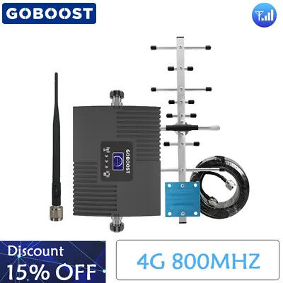 800MHz Mobile Phone Signal Booster Band 20 Amplifier 4g LTE + Yagi Antenna Kit • $117.91