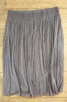 Metro Wear Women's Skirt Size 2X Knee Length Overlay Pleated Flowy Brown • $21.11