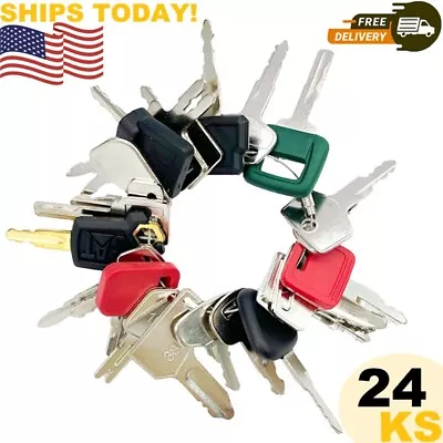 NEW 24X Heavy Equipment Keys CAT Case Cat Volvo Komatsu Kubota Bobcat JLG JCB • $13.99