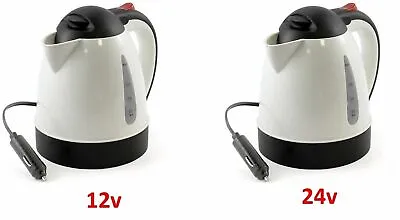 TRUCKERS KETTLE 12V 24V LITER 150w WATER HEATER LORRY TRAVEL TRACTOR CAR VAN • £14.95