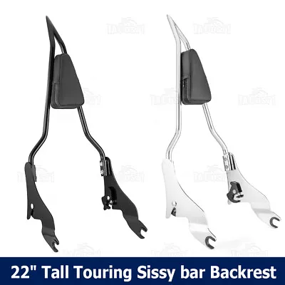 22  Tall Backrest Sissy Bar For Harley Road Glide Street Touring Road King 09-24 • $77.99