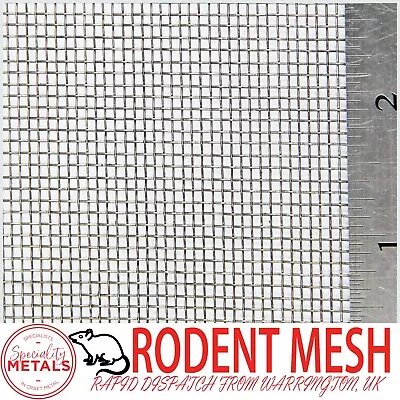 1mm Stainless Steel Woven Mesh Rolls - Rodent Control Mesh For Pest Prevention • £6.19