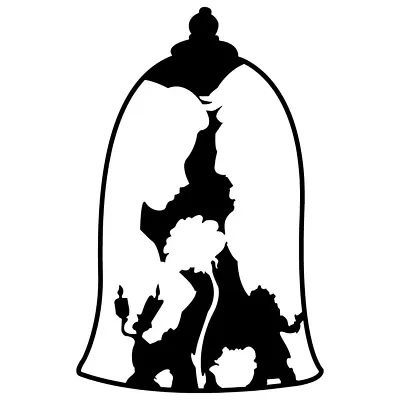 6.2  BEAUTY & BEAST BELL JAR Vinyl Decal Sticker Laptop Disney Belle Princess • £3.99