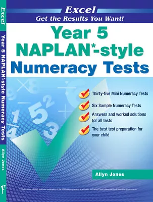 Excel Year 5 Naplan - Style Numeracy Tests - 2022 New Edition • $24.95