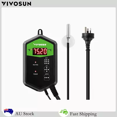 $19.99 • Buy VIVOSUN Digital Temperature Controller Thermostat 240V Heating Mat Home Brewing