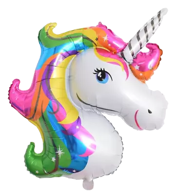 Supershape 42  Unicorn Head Foil Rainbow Purple Pink Birthday Balloon Party • £3.49