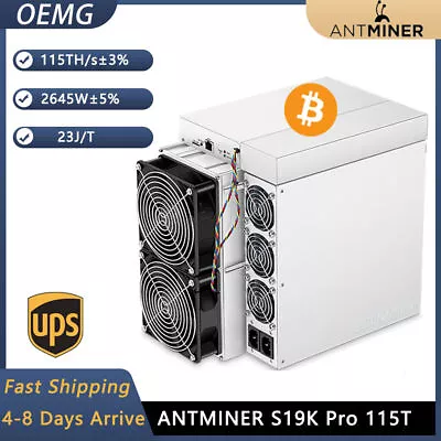Antminer S19k Pro Asic Miner 115Th 2645W Bitmain Crypto BTC Bitcoin Miner Mining • $3162.74