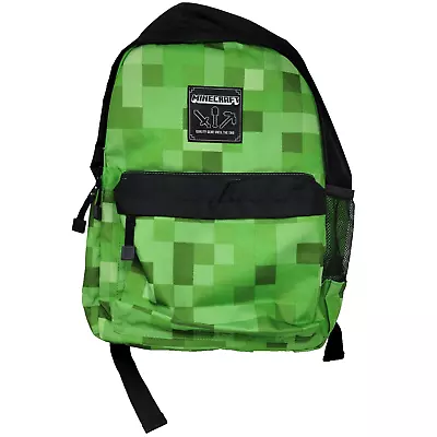 Jinx 16  Minecraft Creeper Fade Tier 1 Backpack With Tablet Laptop Sleeve Mojang • $23.75