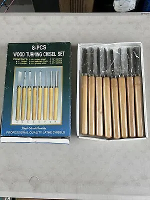 As New 8 Piece Wood Turning Chisel Set; In Box; Lathe Tools • $40