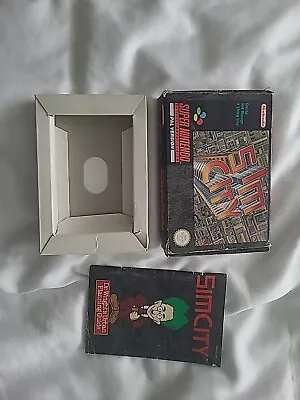 Sim City - Super Nintendo SNES Box-  See Description • £8