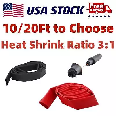 Heat Shrink Tubing-3:1 Marine Grade Wire Insulation Cable Sleeve Wrap Black/Red • $14.79