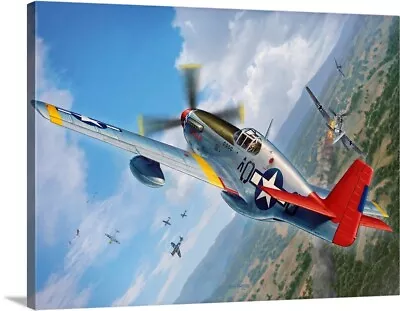 P51 Tuskegee Sanitized Canvas Wall Art Print Airplane Home Decor • $329.99